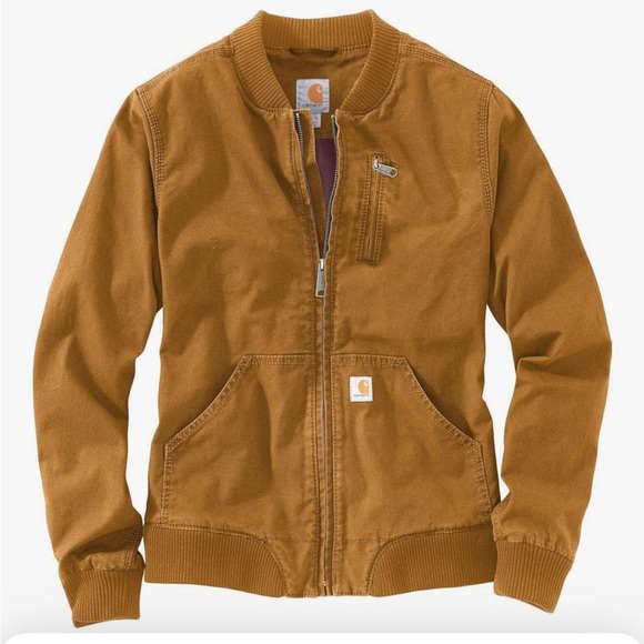 Carhartt Women's Rugged Flex Relaxed Fit M Canvas Jacket brown NWT in packaging - Picture 1 of 7